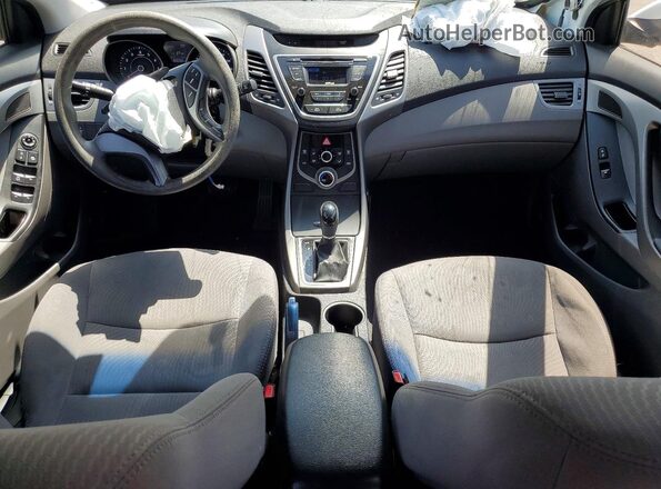 5NPDH4AEXGH784941 2016 HYUNDAI ELANTRA Белый Вид панели приборов