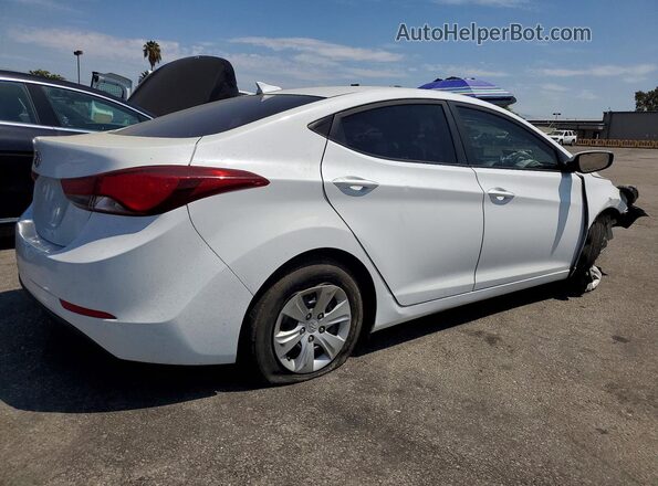 5NPDH4AEXGH784941 2016 HYUNDAI ELANTRA Белый Задняя правая четверть