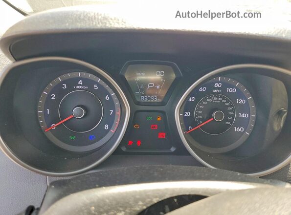 5NPDH4AEXGH784941 2016 HYUNDAI ELANTRA Белый Вид щитка приборов