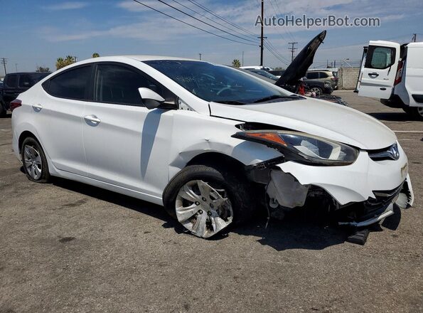 5NPDH4AEXGH784941 2016 HYUNDAI ELANTRA Белый Передняя правая четверть