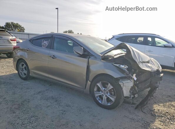 5NPDH4AE6GH781227 2016 HYUNDAI ELANTRA Gray Front right
