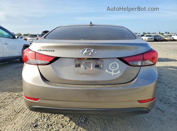 5NPDH4AE6GH781227 2016 HYUNDAI ELANTRA Gray Rear view