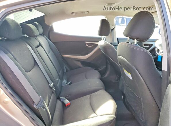 5NPDH4AE6GH781227 2016 HYUNDAI ELANTRA Gray Rear seats view