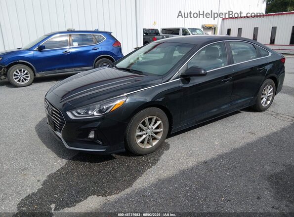 5NPE24AA0KH757002 2019 HYUNDAI SONATA Черный Передняя левая четверть