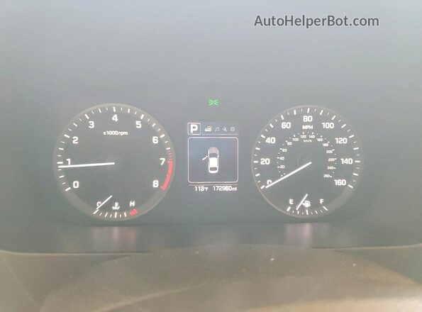 5NPE24AA5GH423071 2016 HYUNDAI SONATA Синий Вид щитка приборов