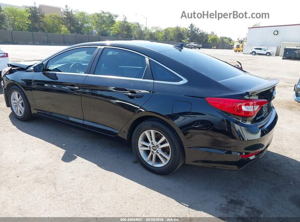 5NPE24AA9GH354580 2016 HYUNDAI SONATA Black Հետևի ձախ