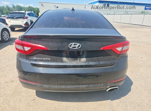 5NPE24AF0GH265265 2016 HYUNDAI SONATA Black Widok z tyłu