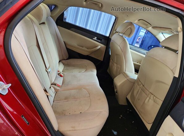 5NPE24AF0GH318367 2016 HYUNDAI SONATA Maroon Vista de los asientos traseros