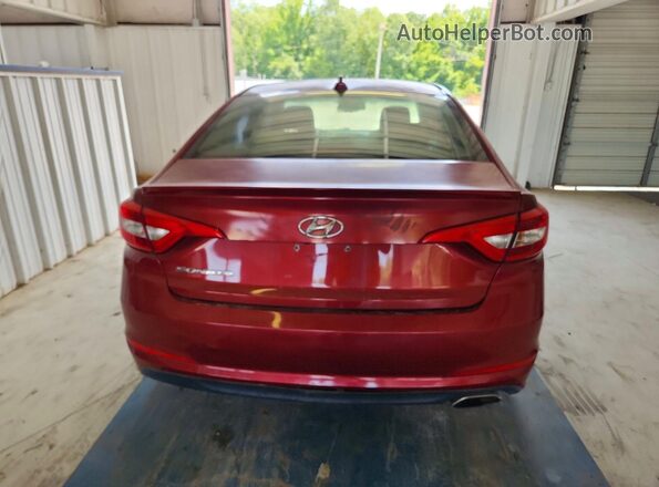 5NPE24AF0GH318367 2016 HYUNDAI SONATA Maroon Vista trasera