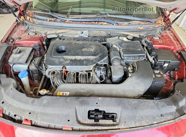 5NPE24AF0GH318367 2016 HYUNDAI SONATA Maroon Vista interior trasera