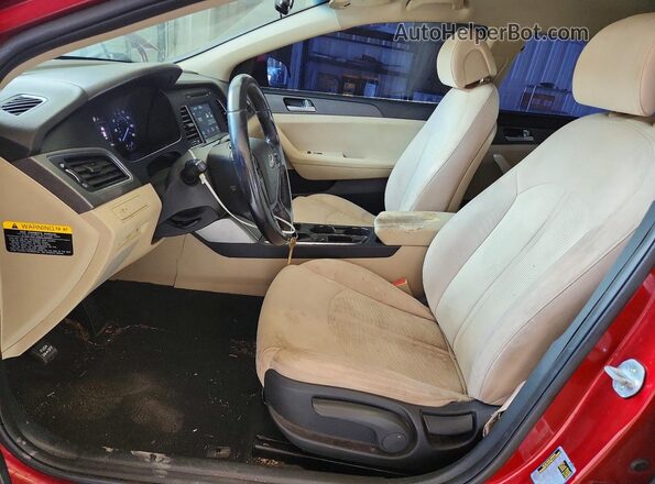5NPE24AF0GH318367 2016 HYUNDAI SONATA Maroon Vista interior delantera