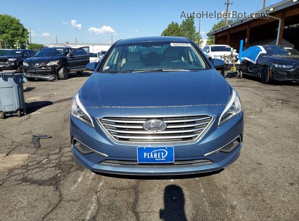 5NPE24AF0GH319812 2016 HYUNDAI SONATA Blue Դիմացի տեսք