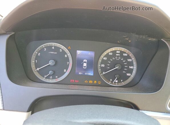 5NPE24AF0GH319812 2016 HYUNDAI SONATA Blue Սարքավորումների վահանակի տեսք