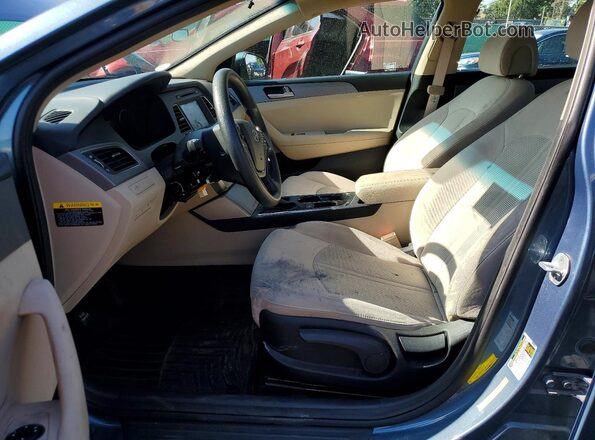5NPE24AF0GH319812 2016 HYUNDAI SONATA Blue Սալոնի դիմացի տեսք