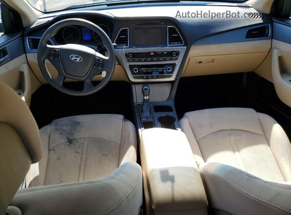 5NPE24AF0GH319812 2016 HYUNDAI SONATA Blue Առջևի վահանակի տեսք