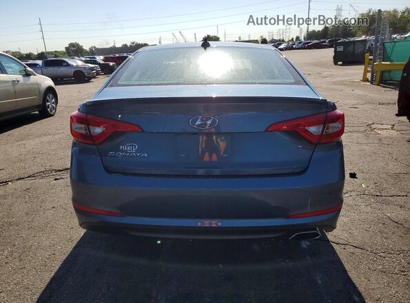 5NPE24AF0GH319812 2016 HYUNDAI SONATA Blue Հետևի տեսք