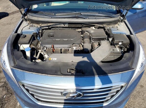 5NPE24AF0GH319812 2016 HYUNDAI SONATA Blue Սալոնի հետևի տեսք