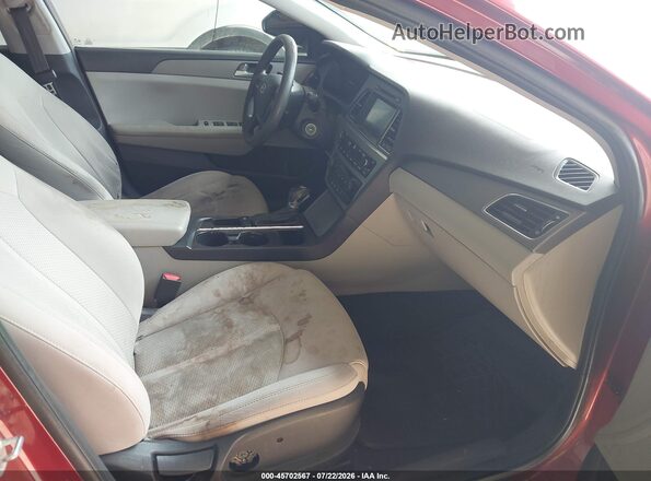 5NPE24AF0GH321107 2016 HYUNDAI SONATA Red Սալոնի դիմացի տեսք