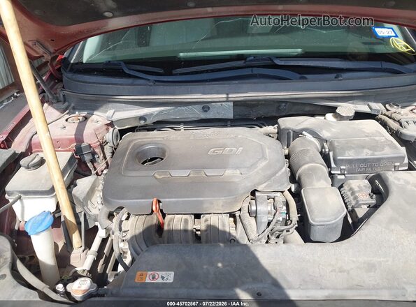 5NPE24AF0GH321107 2016 HYUNDAI SONATA Red Հետևի տեսք