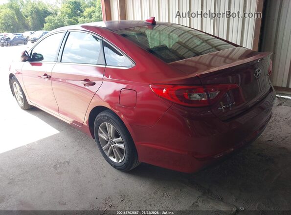 5NPE24AF0GH321107 2016 HYUNDAI SONATA Red Հետևի ձախ