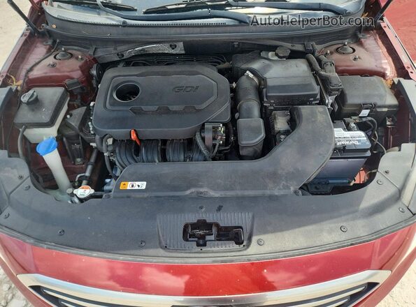 5NPE24AF0GH328008 2016 HYUNDAI SONATA Red Widok wnętrza z tyłu