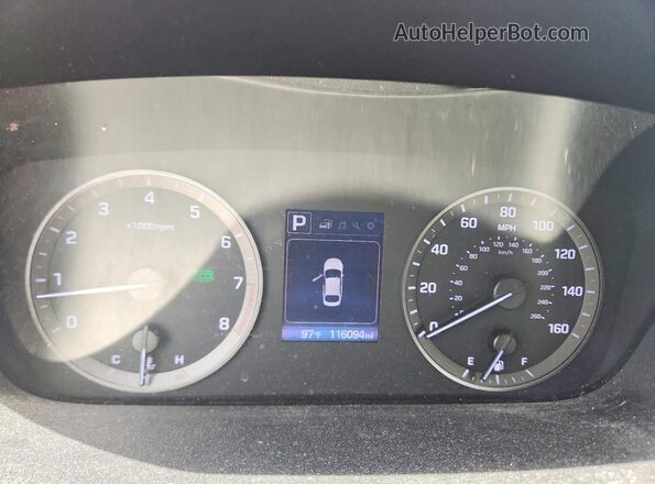 5NPE24AF0GH328008 2016 HYUNDAI SONATA Red Widok zestawu wskaźników