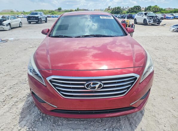 5NPE24AF0GH328008 2016 HYUNDAI SONATA Red Widok z przodu