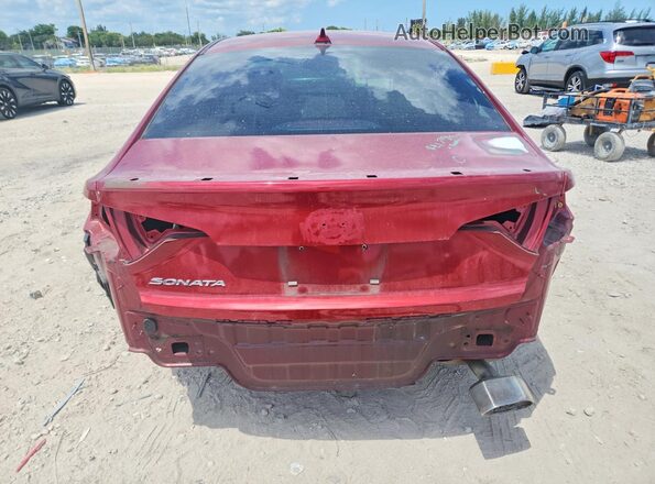 5NPE24AF0GH328008 2016 HYUNDAI SONATA Red Widok z tyłu