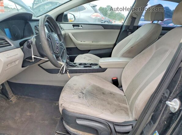 5NPE24AF0GH329742 2016 HYUNDAI SONATA Black Front interior view