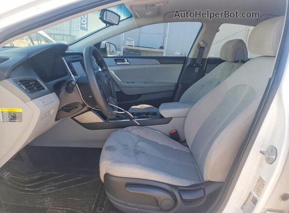 5NPE24AF0GH332012 2016 HYUNDAI SONATA Белый Вид салона спереди