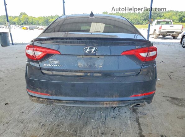 5NPE24AF0GH332110 2016 HYUNDAI SONATA Black Widok z tyłu