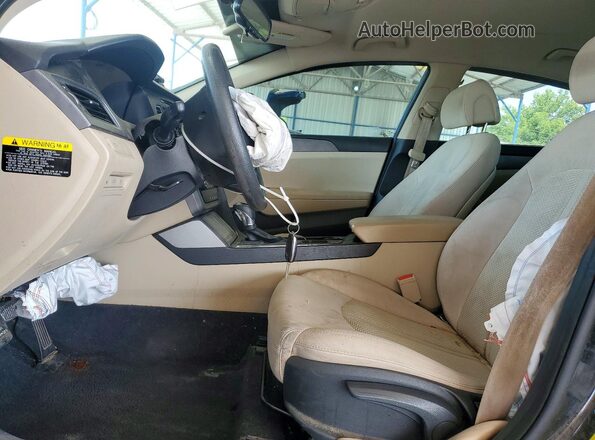 5NPE24AF0GH332110 2016 HYUNDAI SONATA Black Widok wnętrza z przodu