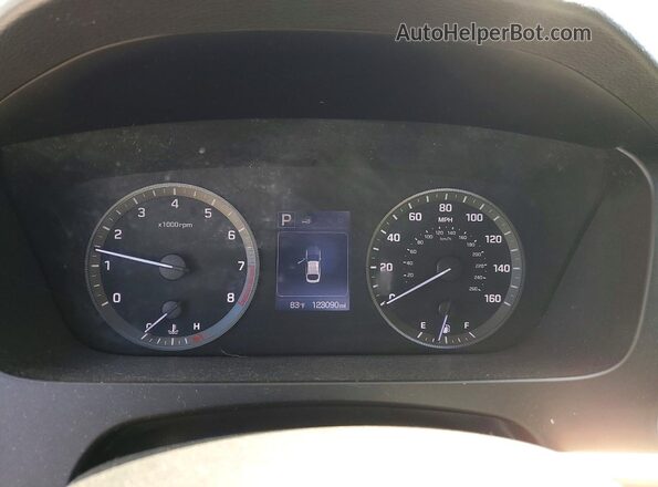 5NPE24AF0GH343124 2016 HYUNDAI SONATA Black Вид щитка приладів