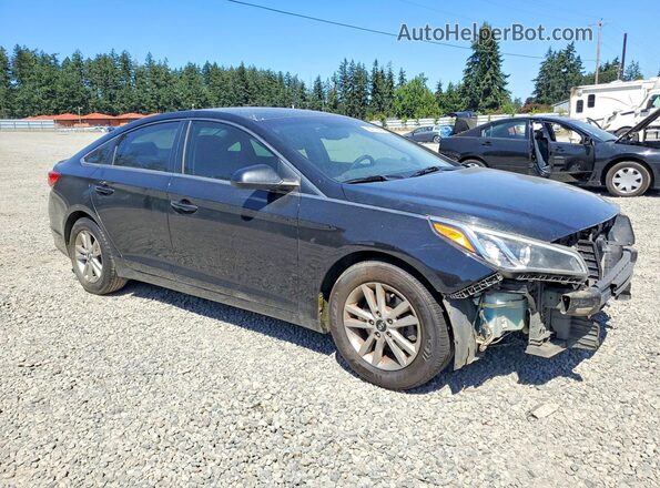 5NPE24AF0GH343124 2016 HYUNDAI SONATA Black Передня права чверть