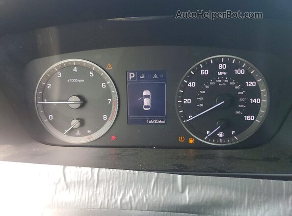 5NPE24AF0GH359260 2016 HYUNDAI SONATA Silver ხელსაწყოთა პანელის ხედი