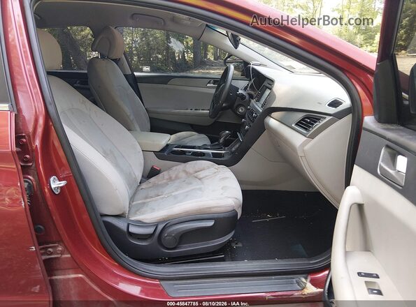 5NPE24AF0GH373580 2016 HYUNDAI SONATA Red Vista interior delantera