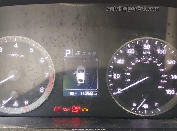 5NPE24AF0GH373580 2016 HYUNDAI SONATA Red Vista de los asientos traseros
