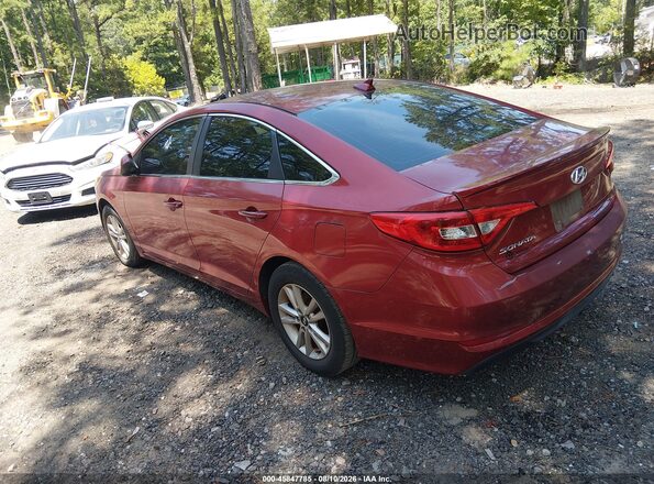 5NPE24AF0GH373580 2016 HYUNDAI SONATA Red Trasero izquierdo
