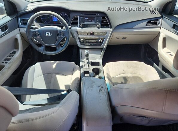 5NPE24AF0GH393456 2016 HYUNDAI SONATA Белый Вид панели приборов