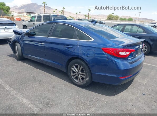 5NPE24AF0GH400583 2016 HYUNDAI SONATA Blue Rear left