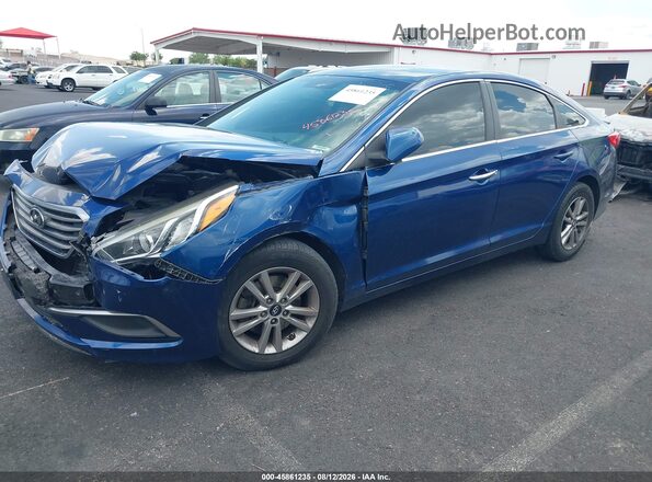 5NPE24AF0GH400583 2016 HYUNDAI SONATA Blue Instrument cluster view