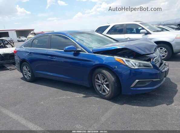 5NPE24AF0GH400583 2016 HYUNDAI SONATA Blue Rear interior view