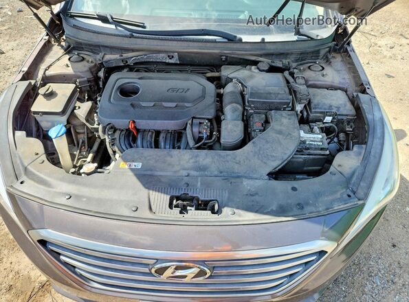 5NPE24AF0GH423412 2016 HYUNDAI SONATA Brown Rear interior view