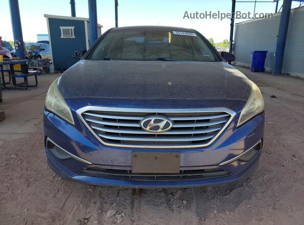 5NPE24AF0HH461711 2017 HYUNDAI SONATA Blue Вид спереду