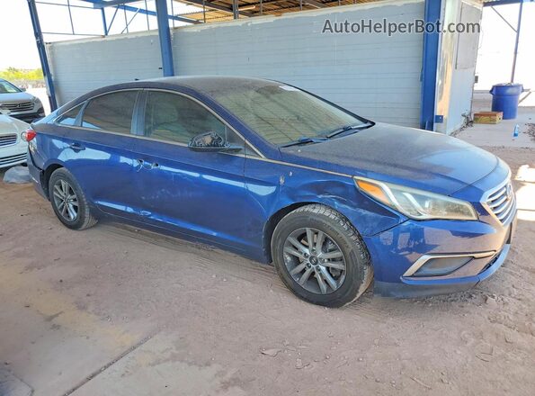 5NPE24AF0HH461711 2017 HYUNDAI SONATA Blue Передня права чверть