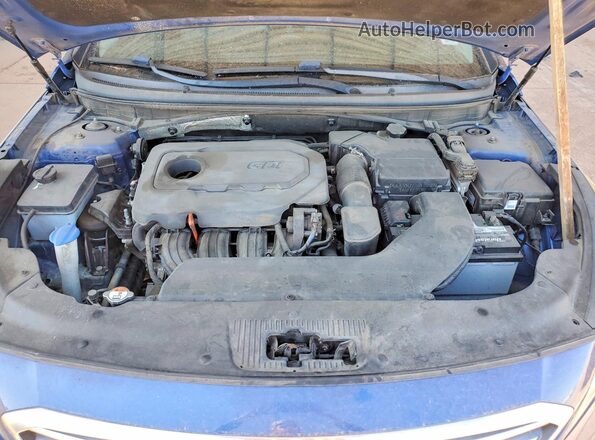 5NPE24AF0HH461711 2017 HYUNDAI SONATA Blue Вид задньої частини салону