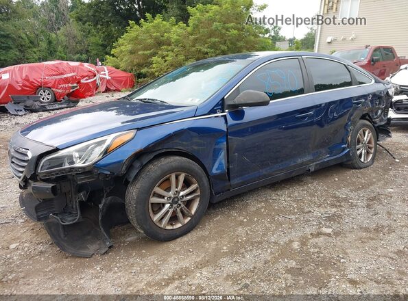 5NPE24AF0HH530249 2017 HYUNDAI SONATA Blue წინა მარცხენა ხედი სამი მეოთხედიდან