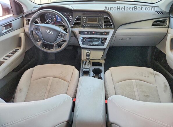 5NPE24AF0HH542479 2017 HYUNDAI SONATA Silver წინა პანელის ხედი