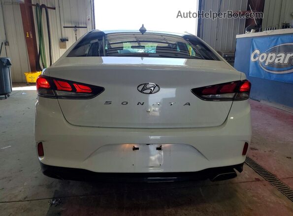 5NPE24AF0JH602427 2018 HYUNDAI SONATA White Հետևի տեսք
