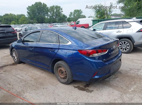 5NPE24AF0JH680481 2018 HYUNDAI SONATA Blue Задня ліва чверть